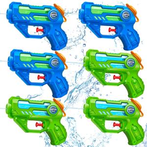 Water Guns for Kids - 6 Pack Mini Squirt Water Gun with Trigger Small Water Pistol Blaster Toys for Boys Girls Toddlers Summer Toys Outdoor Swimming Pool Beach Water Fighting
