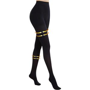 Medical Compression Pantyhose for Women Men, 15-20 mmHg Compression Tights, Closed Toe Graduated Compression Stockings, High Waist Compression Leggings, Support Hose for Varicose Veins, Edema (Large, Black)