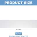 PATIKIL 10"x2" Blank Name Plates, 20 Pack Custom Engraved Name Plate Rectangle Laser Engraving Blanks for Personalized Nameplates Office Door DIY Painting Supplies, Silver, Black