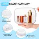 Sanwuta 6 Pcs Clear Hard Zipper Case Plastic Zipper Pouches Transparent Makeup Bag Pencil Case Pouches Toiletry Diaper Bag for Travel Toy Storage Organizer Bins(Assorted Color,7.87 x 5.9 x 2 Inch)