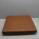 Yaheetech PU Leather Accent Chair, Mid-Century Modern Armchair with Solid Wood Legs, Reading Leisure Chair with High Back for Living Room Bedroom Waiting Room, Brown