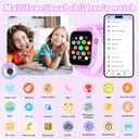 4G Kids Smart Watch GPS Tracker, Smartwatch for Kid with Video Calling, Voice Chat, Class Mode, SOS , Pedometer, Alarm, SIM Card HD Touch Screen Phone Watch Gift for 4-12 Girls Boys (Light Purple)