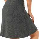 Xioker Women Skorts Skirts with Zipper Pockets,Athletic Golf Tennis Swim Skirts 20" Knee Length Skorts for WomenGrey Charcoal 2XL