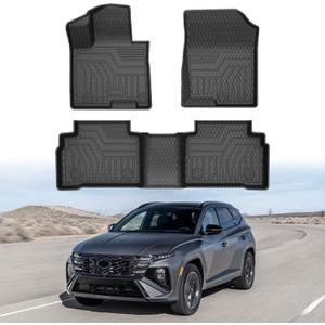 Mixsuper Floor Mats for Tucson 2022-2026 (Not for Hybrid Models & PHEV) All Weather Floor Liners 1st and 2nd Row Set Black