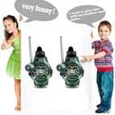 Walkie Talkie for Kids,Walkie Talkies Watch Spy Army Toys Gifts for Children,Two-Way Radio Walky Talky Watches with Flashlight Children Outdoor Game Interphone Toy Game(2 Pack)