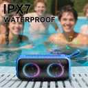 Hupoaf Bluetooth Speaker, 2026 New Portable Wireless Speaker with 6D Loud Sound, IPX7 Waterproof, HD Call, RGB Lights, 12H Playtime for Home/Party/Outdoor/Beach, Electronic Gadgets, Birthday Gift
