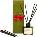 Craft & Kin Reed Diffuser Set Oakwood, Mahogany & Vetiver, Christmas Reed Diffusers for Home, Fragrance Diffuser Sticks, Oil Diffuser Sticks, Oil Diffuser with Sticks, Reed Diffuser for Men (Standard / 3.4 oz)