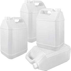 2.5 Gallon Water Jug, F-Style Plastic Jug, Water Storage Containers, Hdpe Containers with Leakproof Cap (4 Pack) 