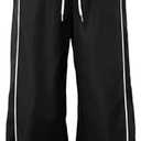 ZAFUL Womens Parachute Pants Y2K Wide Leg Cargo Sweatpants Drawstring Waist Jogger Pants with Pockets L