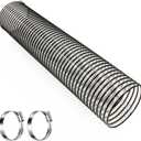 41882 Lawn Vacuum Hose, 6 Inch Lawn Vac Hose Compatible with Agri-Fab Mow-N-Vacs & Chip-N-Vacs, 84"L (Max Elongation) x 6"W Leaf Vac Hose Replaces 69860, with 2 Clamps