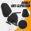 BALAPET Universal Recumbent Bike Seat Cushion Set, Extra Thick 3in Anti-Slip Seat Pad and Thickness 1.5in Lumbar Support Cushion for Recumbent Exercise Bikes, with Washable Cover and Straps