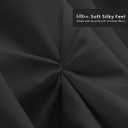 Nestl Pinch Pleat Twin Bed Skirt - 14" Drop, Premium Microfiber Black Bedskirt