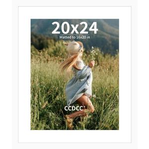20x24 Picture Frame, Wooden Photo Frames with Tempered Glass, 1 Pack, 20x24 in