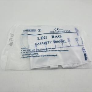 Leg Bag Urinary Drainage Bag, 1000ml, Anti-Reflux Valve, Cloth Straps, Easy Flip Drain (Pack of 2)