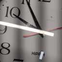 HIPPIH 2 Pack Silent Wall Clock, 10 Inch Non Ticking Quiet Digital Sweep Decorative Battery Operated Wall Clocks for Living Room Bedroom Kitchen School Office Decor, Black (With Red Second Hand)