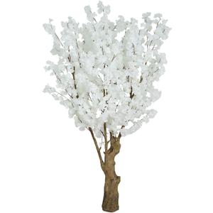 7FT Artificial Cherry Blossom Tree, White Faux Flower Tree for Home, Office, Wedding, Party & Outdoor Decor (2.1M) 
