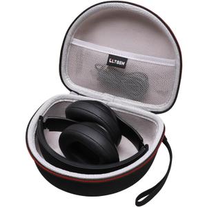 Headphone Case Compatible with Beats Studio Pro/Solo 4 / Studio 3 / Solo 3 / Picun B8 / BERIBES/JLab JBuds Lux ANC Wireless Bluetooth Noise Cancelling Headphones, Black+Gray(Case Only)