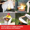Fire Blanket 2 Pack 40"x40" CE Certified Fiberglass, Heat Resistant to 1076F No-Mess Fire Suppression for Kitchen, Grill, Car, Camping & Home Safety