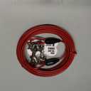 Petest 30ft Tie-Out Cable with Crimp Cover for Heavy Dogs Up to 125 Pounds Black & Red