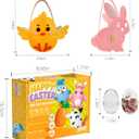 8Pack Eatser Crafts Kit - Air Dry Clay Easter Eggs Crafts for Kids,Modeling Clay DIY Kit for Kids Easter Hunt,Basket Stuffers Fillers,Party Favors and Classroom Prize Supplies,for Age 3+