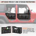 Tube Half Summer Doors Compatible with 2018-2024 Jeep Wrangler JL Unlimited & Gladiator JT 4-Door(Exclude JK Models and 2-door),Front and Rear Door 4 PCS,Includes Offroad Door Storage Bag