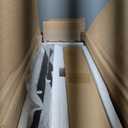 Huuger Buffet Cabinet with Storage, Storage Cabinet with Synthetic Rattan Decor Doors, Solid Wood Feet, for Hallway, Entry, Living Room, Black