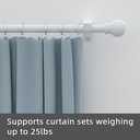 Curtain Rods for windows 32-48 inch, 5/8 inch Decorative White Splicing Heavy Duty Metal Curtain Rod set with Brackets