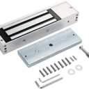 Electromagnetic Lock 1200LBS 500KG Holding Force 5 Wire Signal Output LED Electric Magnetic Door Lock 12V Fail Safe NC Mode for Access Control System