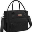 Lunch Bag Lunch Box Women - Leakproof Insulated Lunch Cooler Bag for Men Women - Large Lunch Tote Bags Adults, Black - MIYCOO