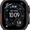 Apple Watch Band - Ocean Band - 49mm - Anchor Blue - One Size - Black Titanium Finish