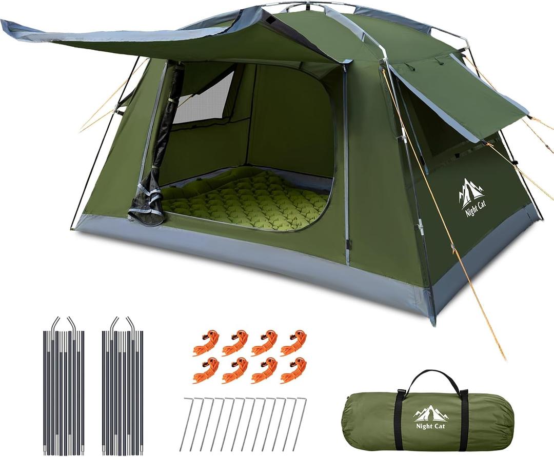 Night Cat Backpacking Tent for Camping: Portable 2 Person Hiking Waterproof Tent Quick Setup and Compact for Outdoor Festivals