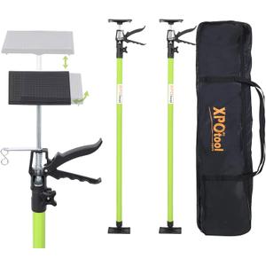 Cabinet Jack Support Pole, 2-Pack 45-114" Adjustable Steel 3rd Hand Support System Rod with Carry Bag, 132lbs Capacity Furniture Cabinet Jacks for Installing Cabinets Cargo Bars Lifting Drywall, Green