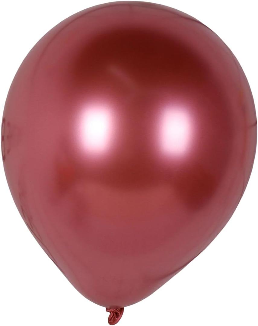 Metal party balloon, used for birthday party decoration and arch decoration wedding birthday graduation carnival Christmas party, 12 inch, quantity Count of 50 (Red)