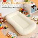 Baby Lounger, Portable Baby Lounger for Newborns to 24 Months, Soft & Breathable Infant Nest with Thickened Support, Newborn Baby Essentials Gift for Home and Travel, Gray