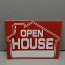 (10 Pack) Open House Signs for Real Estate, 17 x 13 Inch, Double Sided Directional Arrows Yard Signs with Open House Flag/Balloons for Real Estate Agent Supplies, Metal Stakes, Large