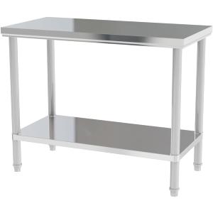 Stainless Steel Table Prep & Work 20 x 32 Inches, NSF Commercial Heavy Duty Table with Undershelf and Galvanized Legs for Restaurant, Home and Hotel