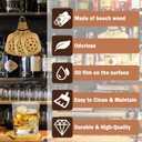 4 Pack Pickleball Drink Coasters with Hanging Hole, Paddle Shape Wooden Drink Coaster Set for Pickleball Party Favors Decorations, Gifts Idea for Pickleball Fans Women Men Waterproof