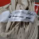 MILDLY Super Soft Duvet Cover - 100% Washed Microfiber Light Khaki Comforter Cover Set 3 Pieces with Zipper Closure & Corner Ties (No Comforter)