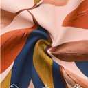 ZESICA Women's Floral Long Sleeve Midi Dresses 2026 Fall Boho V Neck Belted High Wasit Flowy Wedding Cocktail Party Dress (Brown, S)