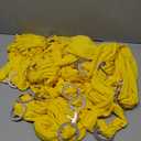 50 Pack Spandex Yellow Chair Sashes Bows Stretch Chairs Bands with Buckles Universal Elastic Chair Ties for Party Celebration Engagement Anniversary Ceremony Events Wedding Decorations