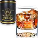 LUXULISH 40th Birthday Gifts Men, 12Oz Vintage 1986 Whiskey Glass with Unique Base, 40th Birthday Decorations for Men, 40 Year Old Cool Bday Gift Ideas for Him, Dad, Husband, Friends