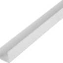 Outwater Plastics White 1/2'' Styrene Plastic U-Channel/C-Channel 48 Inch Lengths (Pack of 3) (48'' Lengths - Pack of 3)