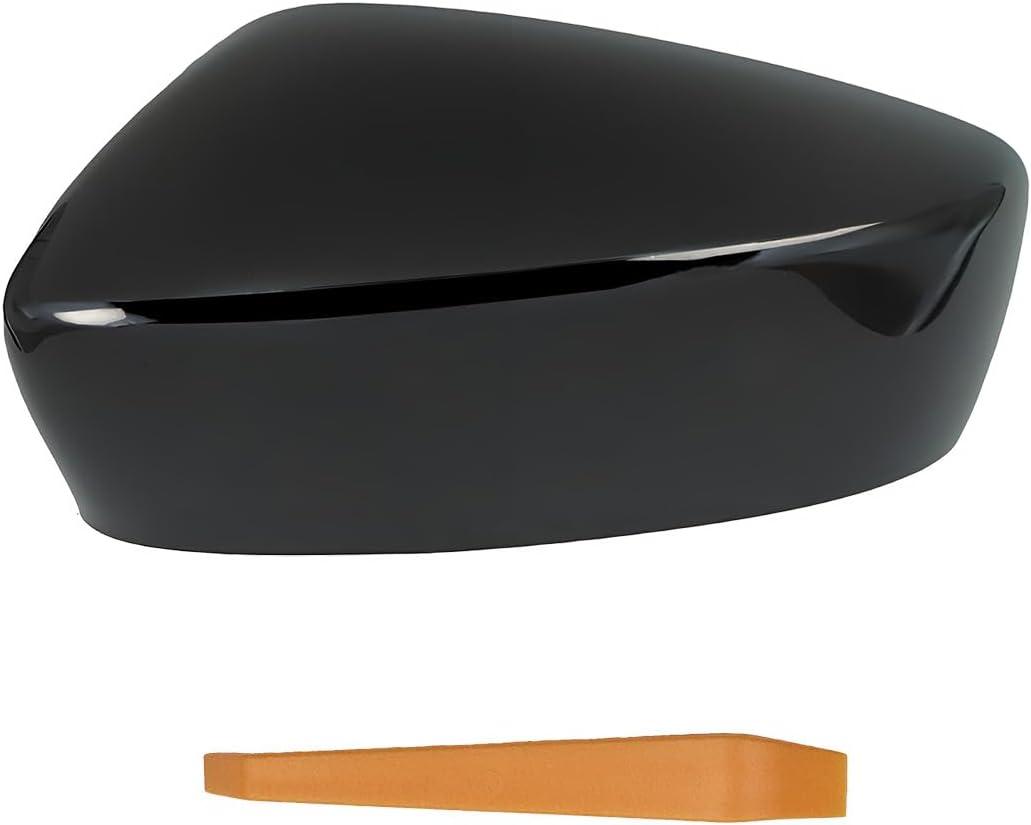 Right Passenger Side Mirror Cover Cap Compatible with Mazda CX-5 2017-2023 (2nd Gen KF) | Jet Black Mica (Color Code: 41W) | Direct Replacement Door Wing Mirror Housing -NOT for 2016.5 Old Body