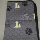 Washable Pee Pads for Dogs, 4 Pack Absorbent Reusable Training Dog Pads Pet Puppy Pads, Non-Slip Potty Pads for Whelping, Playpen, Crate, Bed, Grey 18"x24" (Gray)