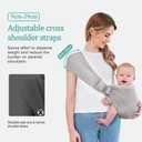 Baby Carrier - Ergonomic, Cozy and Lightweight Carrier for 0-36 Months, Effortless to Put On, Ideal for Hands-Free Parenting,Lightweight and Travel-Friendly Newborn Baby Carrier-Light Grey