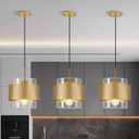 9.8" Modern Pendant Lights Kitchen Island, Hanging Light Fixtures with Durable Metal Shades, Adjustable Pendant Lights for Kitchen Island Bedroom Hallway, 3 Pack