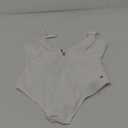 Popilush Shapewear Bodysuits for Women - Tummy Control Body Suits for Womens Deep V Corset Tops Thong Concert Outfits (Size L(8-10), Arctic White)