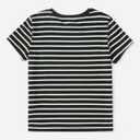 SweatyRocks Women's Heart Striped T Shirt Short Sleeve Shirt Crew Neck Casual Tee Top (Black, M)