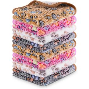 8PCS Soft Guinea Pig Bedding Blankets Washable Small Animal Fleece Cage Liners Reusable Pet Pee Pad Sleep Mat Pad Cover for Hamster Chinchilla Rabbit Hedgehog Dog Cat Essentials (1624 Inch)