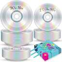 200Pcs 90's Party Plates Napkins 90's Mix CD Tableware Set for Retro 90s Theme Party Decoration Dessert Plates Forks Serve 50 Guests for I Love The 90s Back to The 1990s Birthday Favor Supplies